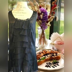 WHBM Silk sleeveless Midi  Dress